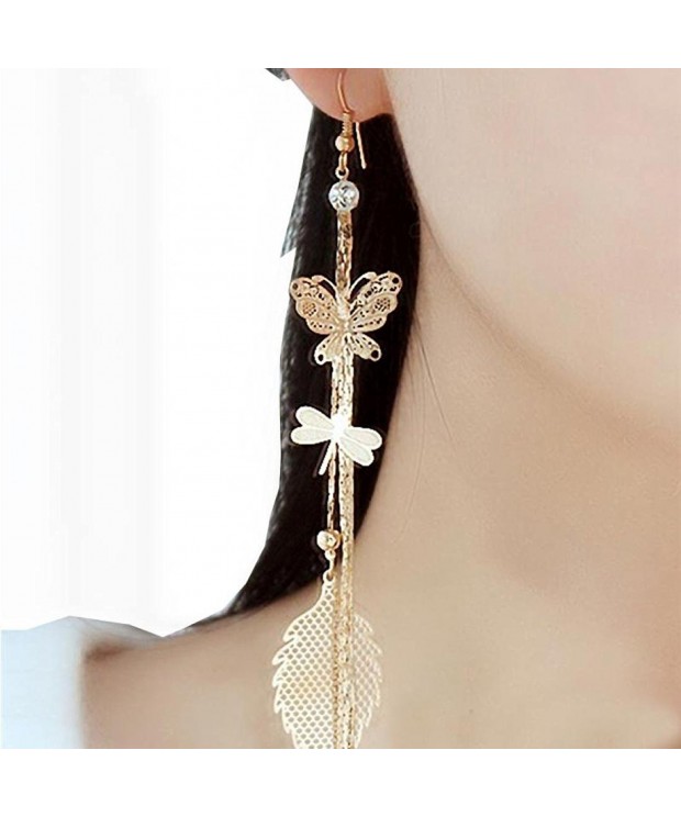 Baishitop Butterfly Dragonfly Crystal Earrings