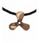 Propeller Pendant Crafted Leather Necklace