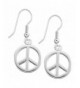 Large Peace Sign Dangle Earrings