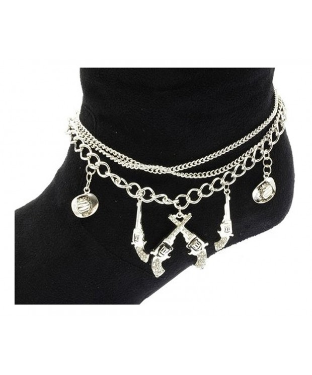 Fashion Jewelry Pistols Cowboy Anklet