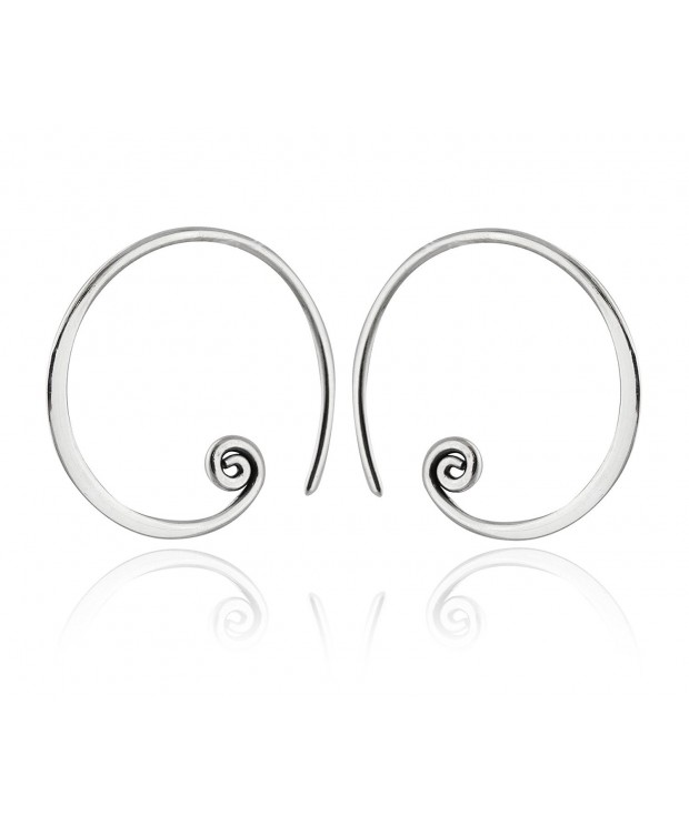 Sterling Silver Spiral Earrings Charms