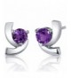 Illuminating Amethyst Earrings Sterling Rhodium