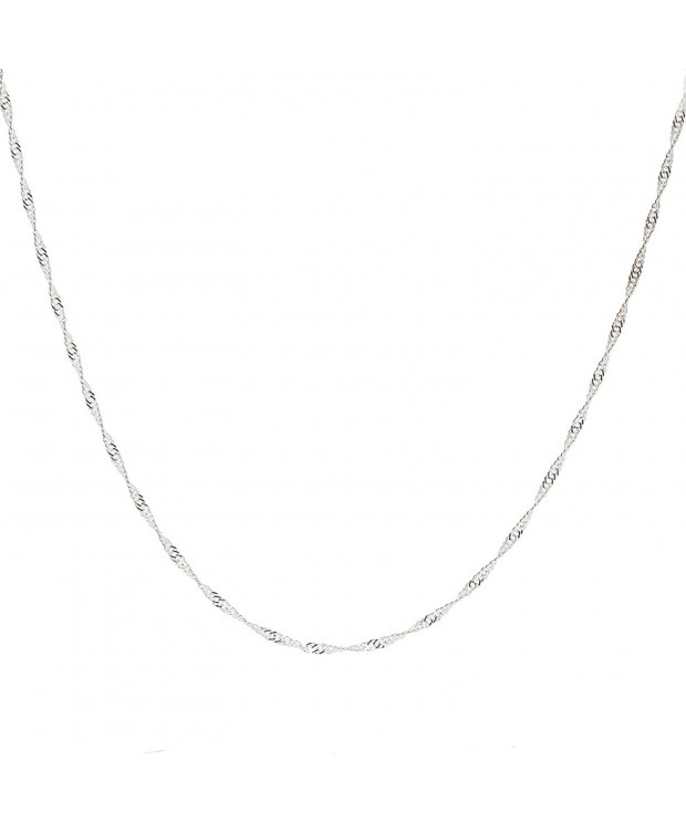 Sterling Silver Singapore Necklace Lightweight