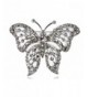 Alilang Silvery Crystal Rhinestones Butterfly
