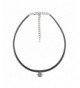 ChelseachicNYC Leather Crystal Accent Necklace