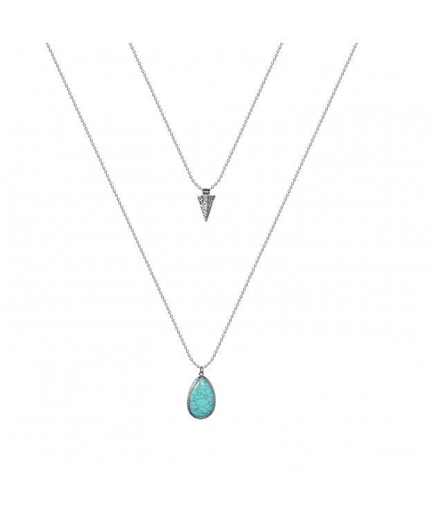 Lux Accessories Turquoise Teardrop Arrowhead