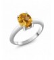 Solitaire Checkerboard Citrine Sterling Engagement