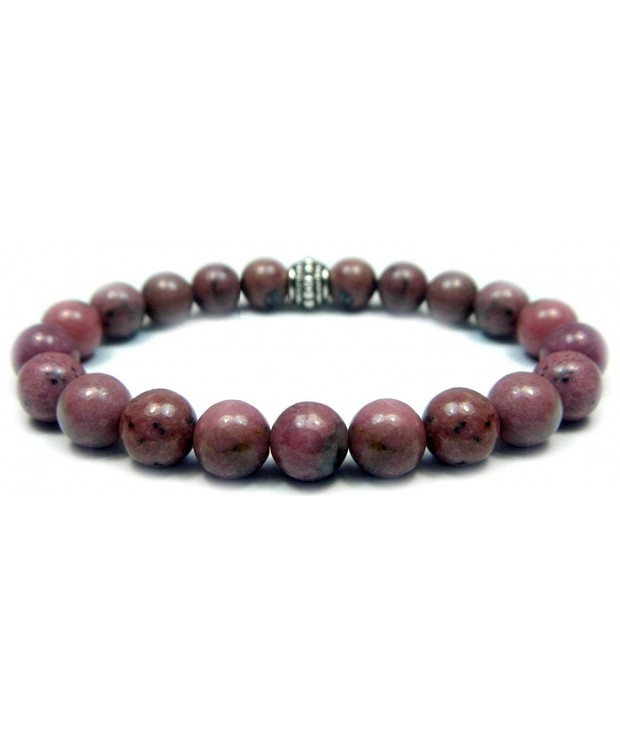 RHODONITE Genuine Crystal Gemstone Bracelet