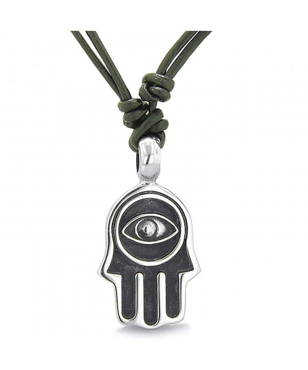 Amulet Reflection Pendant Necklace Leather