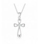 Silver Cross Womens Necklace Infinity