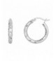 Sterling Silver Polish Rohdium Earring