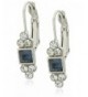 1928 Jewelry Silver Tone Crystal Earrings