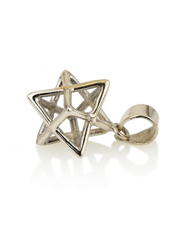 Merkaba Pendant Sterling Geometry Protection