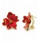 Flower Earrings Enamel Plated Fashion
