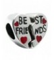 Sterling Silver Friends Heart European