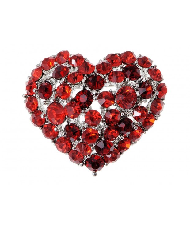 Alilang Crystal Rhinestone Valentine Brooch
