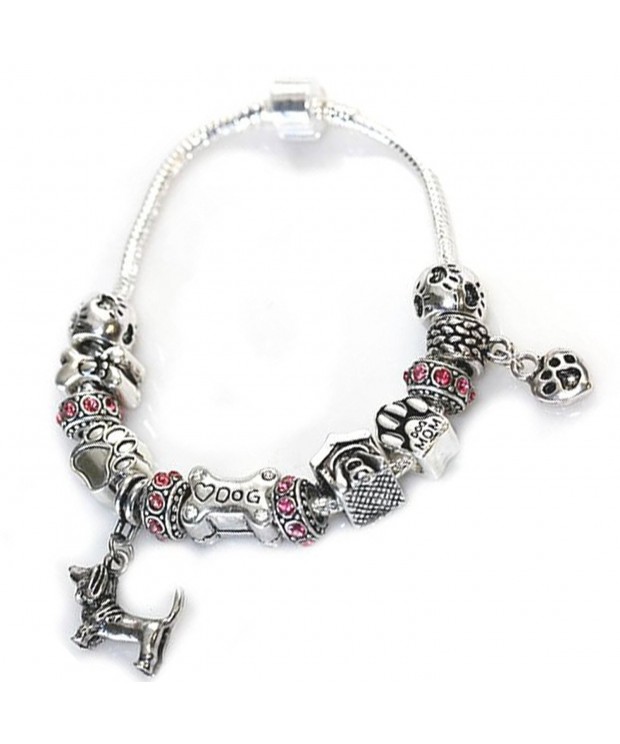 Lovers Bracelet Rhinestone Silver Inches