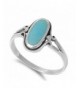 Sterling Silver Womens Simulated Turquoise