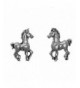 Sterling Silver Horse Earrings Stainless