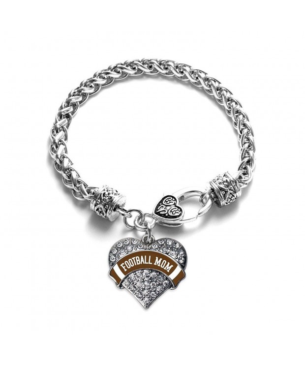 Colored Football Braided Bracelet Silver