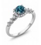 Sterling Created Sapphire Engagement Available