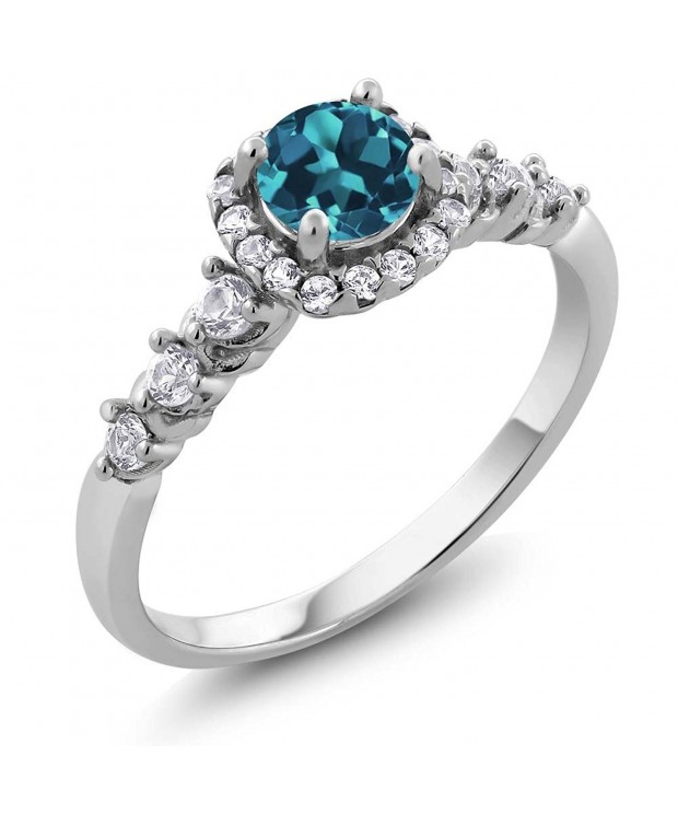 Sterling Created Sapphire Engagement Available