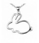 Sterling Silver Bunny Pendants Necklaces