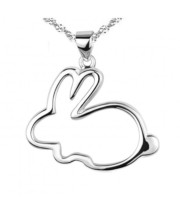 Sterling Silver Bunny Pendants Necklaces