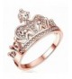 Thunaraz Princess Crown Girls Rings