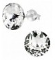 Sterling Silver Large Crystal Earrings