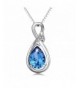 Sterling Infinity Teardrop Necklace Swarovski