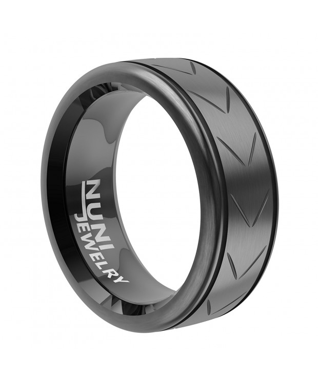 Nuni Jewelry Tungsten Brushed Polished