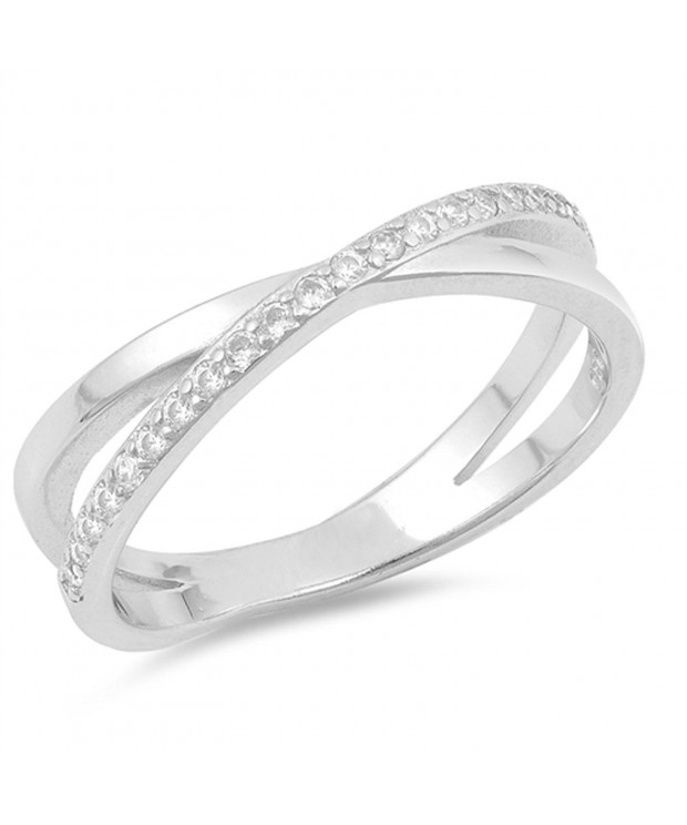 Clear Criss Infinity Sterling Silver