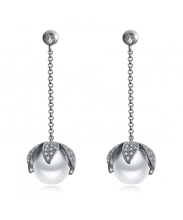 DIFINES Redbarry Simulated Platinum Earrings