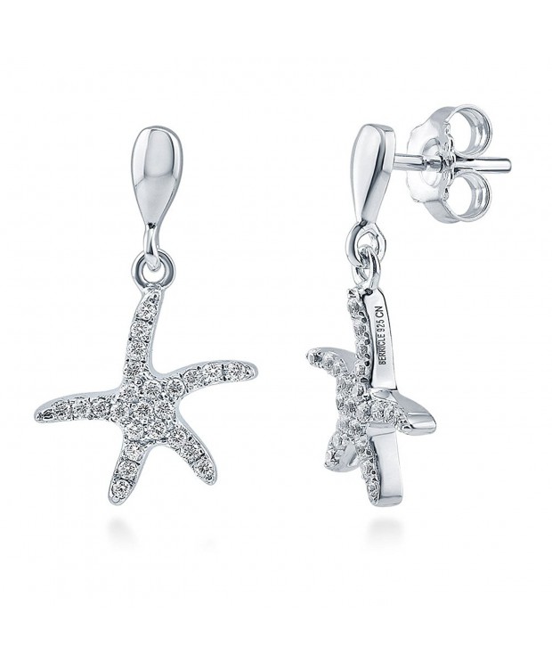 BERRICLE Sterling Zirconia Starfish Earrings