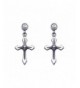 Stainless Steel Dangle Earrings Crystal