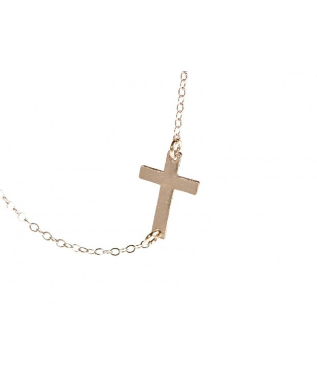 Sideways Cross Necklace Small Center