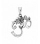 Elephant Mystical Zirconia Sterling Pendant