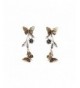 Antique Butterfly Front Double Earrings