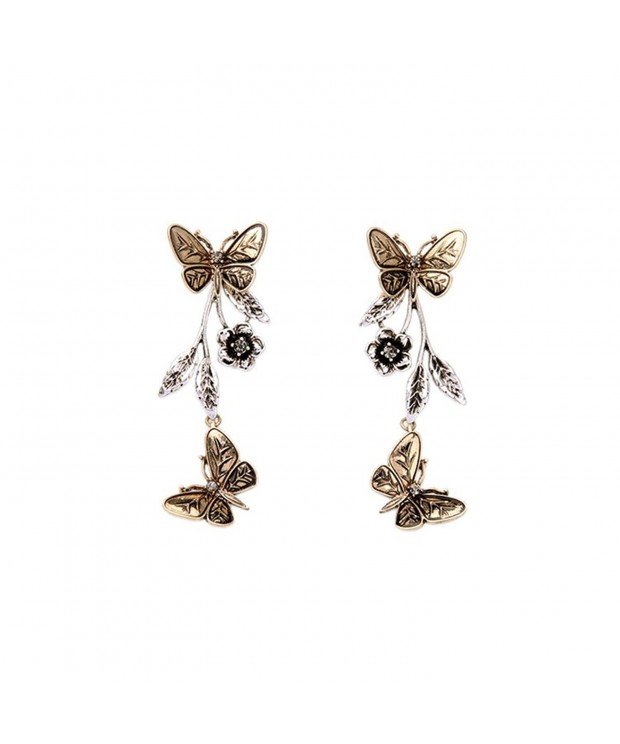 Antique Butterfly Front Double Earrings