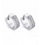 Womens Stainless Steel Rhinestone Earrings