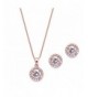 Mariell Dainty Zirconia Necklace Earrings