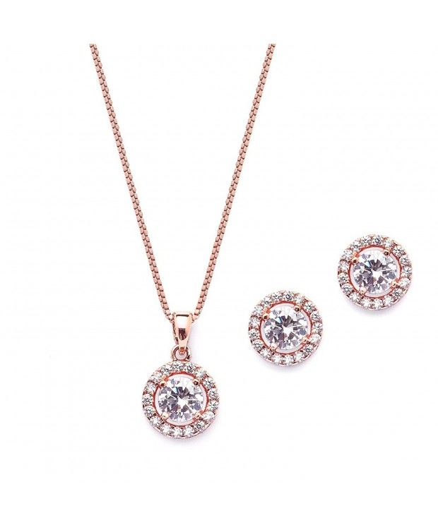 Mariell Dainty Zirconia Necklace Earrings