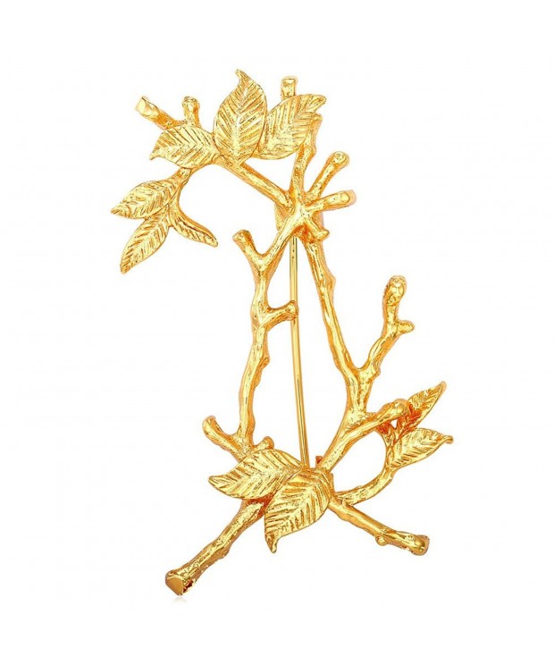 U7 Branch Brooch Plated Breastpin