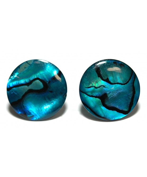 14mm Abalone Shell Earrings S090d