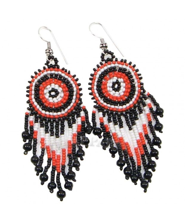 CORAL BLACK WHITE EARRINGS 16 SB 54