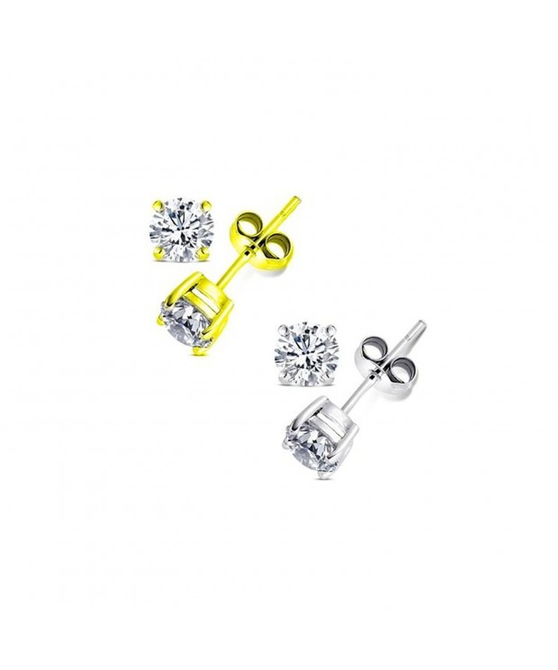 Round Stud Earrings Combo Carat