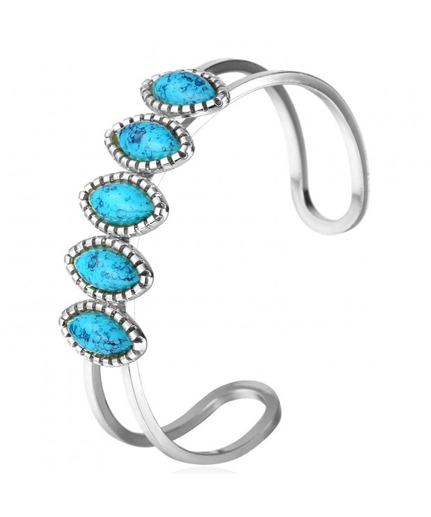 U7 Jewelry Platinum Turquoise Bracelet