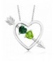 Simulated Emerald Peridot Sterling Pendant