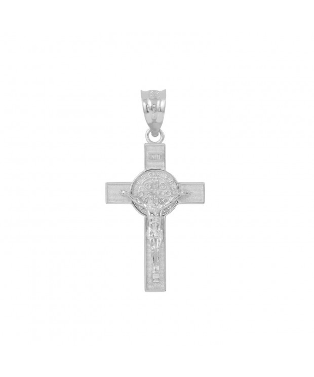 Sterling Silver Benedict Crucifix Pendant